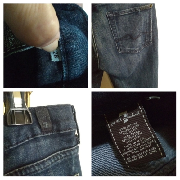 7 for all mankind dark wash, boot cut jeans - Picture 4 of 5